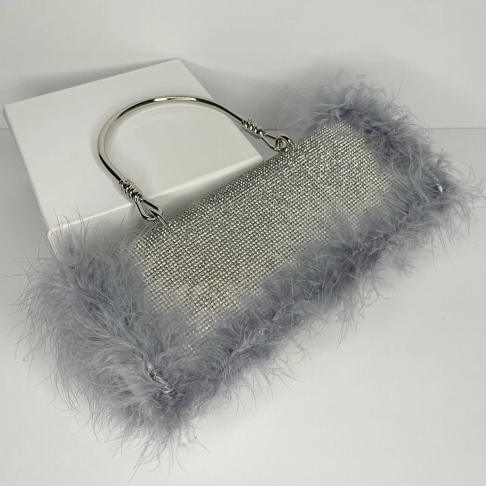 Elegant Feathered Evening Bag